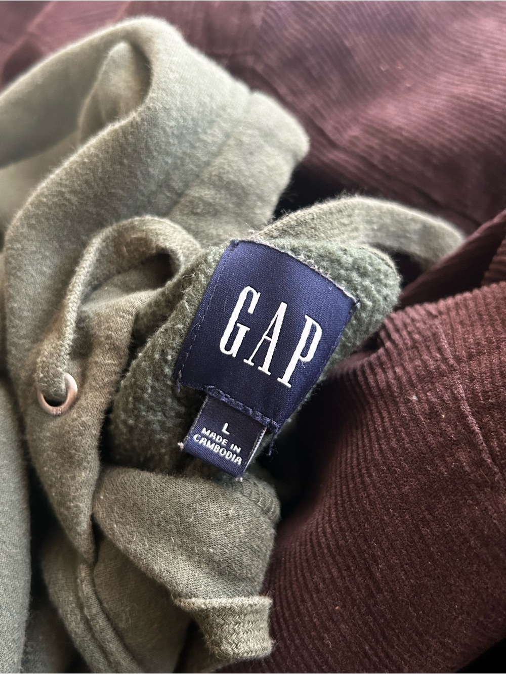 GAP Forest Green Crewneck Hoodie with White Logo - Picture 4 of 4